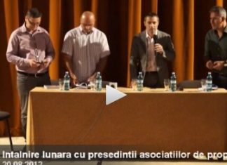 Intalnirea lunara cu presedintii asociatiilor de proprietari