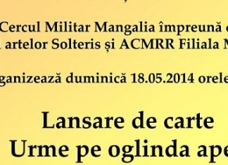 Lansare de carte “Urme pe oglinda apei” – autor Constantin Costache