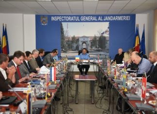 18 experţi ai Uniunii Europene în gestionarea evenimentelor sportive cu grad ridicat de risc prezenţi la sediul Jandarmeriei Române