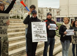 Protest la Mangalia: NU TABERELOR DE REFUGIATI IN ROMANIA