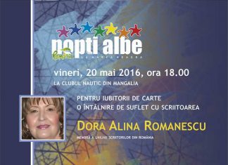 Intalnire de suflet cu scriitoarea Dora Alina Romanescu