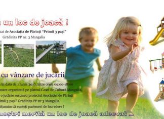Cu jucarii construim un loc de joaca pentru copii – proiect initiat de Asociatia “Primii 3 Pasi” in parteneriat cu Gradinita PP NR.3 Mangalia