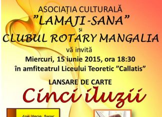 INVITATIE la lansarea cartii “CINCI ILUZII”, autor Dr. Ana Maria Bucur