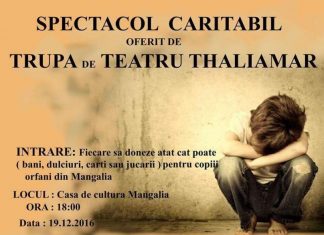 Spectacol caritabil oferit de Trupa de Teatru THALIAMAR