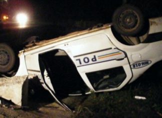 Accident rutier pe DN39, direcția Mangalia – Vama-Veche. În coliziune a fost implicat și autoturismul unui polițist din cadrul Serviciului Criminalistic