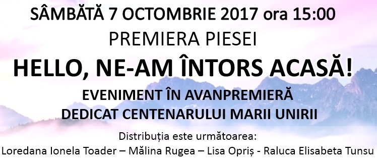 HELLO, NE-AM INTORS ACASA