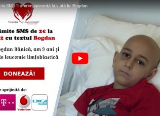 Cu un simplu SMS îi oferim speranţă la viaţă lui Bogdan! Ajută-l şi TU să învingă CANCERUL!