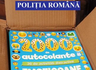 5.040 de cărți de colorat pentru copii, contrafăcute, confiscate de politisti
