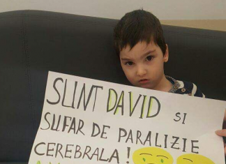 David suferă de paralizie cerebrală, dar face progrese după primul transplant cu celule stem! Un simplu SMS la 8832 cu textul DAVID îi oferă o şansă la o viaţă normală