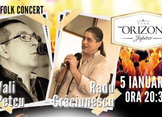 Seară folk la Club ORIZONT din Jupiter, cu Vali Petcu și Radu Crăciunescu