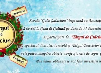 Scoala “Gala Galaction” Mangalia va invita la “Targul de Craciun”