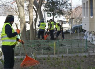 Primarul Mangaliei a scos angajații municipalității la curățenia de primăvară