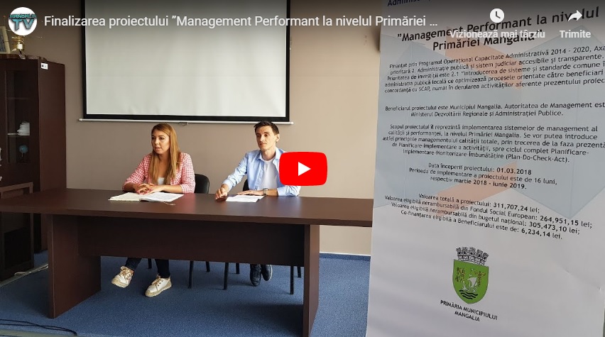 Management Performant, la nivelul Primăriei Mangalia