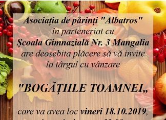Târgul “BOGĂȚIILE TOAMNEI”, la Școala Gimnazială Nr. 3 Mangalia!
