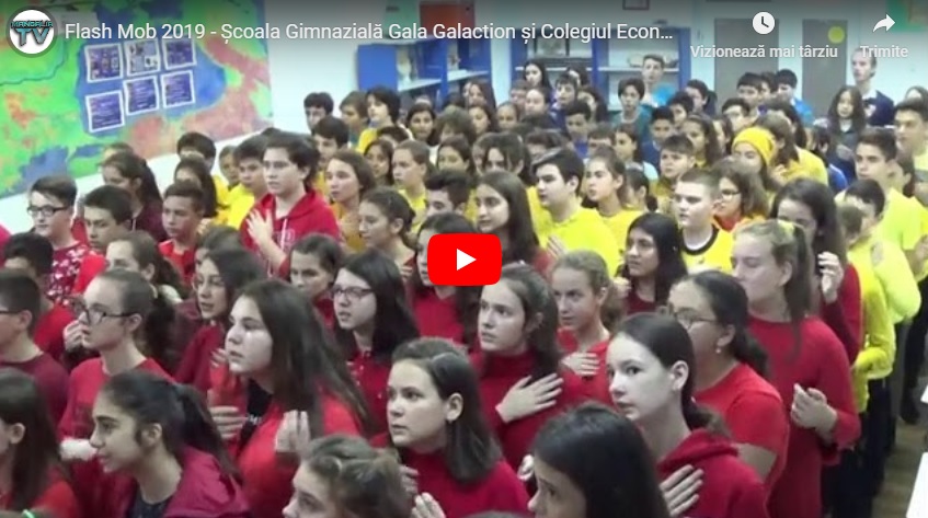 flashmob SCOALA 5 MANgalia si colegiul economic