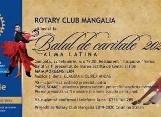 Rotary Club Mangalia vă invită la Balul de Caritate ALMA LATINA. Fondurile strânse vor fi folosite pentru construirea unei Reședințe pentru vârstnici