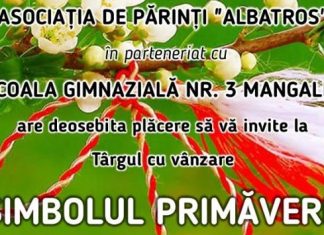 Asociația de părinți ”Albatros” și Școala Gimnazială Nr. 3 Mangalia vă invită la TÂRGUL DE MĂRȚIȘOR