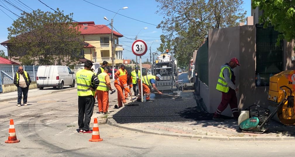 asfaltare trotuare -cartier Mangalia