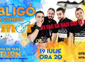 SUPER-COMEDIE, cu Trupa OBLIGO, la Grădina de Vară din Saturn — Duminică, 19 iulie și la Teatrul de Vară din Neptun — Miercuri, 22 iulie 2020