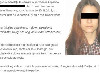 O minoră dată dispărută la Suceava și-a dat părinții în judecată ca să se mărite la Medgidia