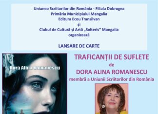 Lansare de carte – TRAFICANȚII DE SUFLETE, de Dora Alina Romanescu, la Clubul Nautic Callatis, duminică, 26 septembrie 2021