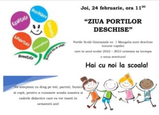 Școala Gimnazială Nr.1 Mangalia vă invită la ZIUA PORȚILOR DESCHISE