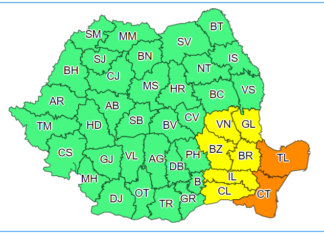 Cod portocaliu în județele Constanța și Tulcea. La Mangalia au fost organizate echipe de intervenție rapidă.