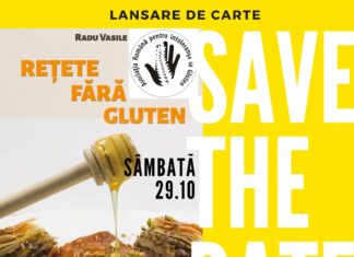 Lansare de carte: „Rețete fără gluten”, de Radu Vasile, unul din tinerii care a ales să se implice în viața celiacilor din România. Evenimentul este găzduit de Droit Gauche