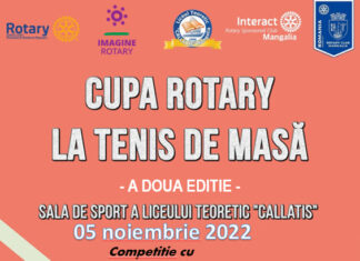 Competiție cu scop caritabil: ”Cupa Rotary la tenis de masă”