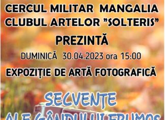 Expoziție de fotografie, duminica, 30 aprilie, la Cercul Militar Mangalia: ”Secvențe ale gândului frumos” – Ionel Rugea