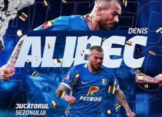 Atacantul Denis Alibec, cel mai bun jucător al ediției 2022-2023 a Superligii