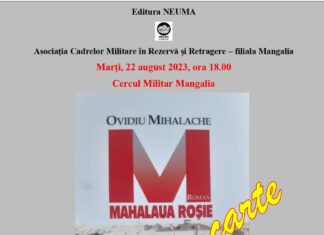 Lansare de carte: ”MAHALAUA ROȘIE” – autor Ovidiu Mihalache, la Cercul Militar Mangalia
