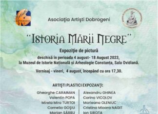 Asociația Artiști Dobrogeni vă invită la vernisajul expoziției de pictură “Istoria Mării Negre”