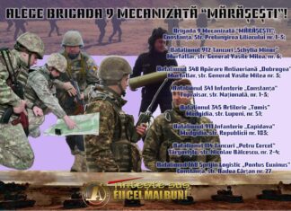 Brigada 9 Mecanizată “MĂRĂȘEȘTI” a lansat programul de recrutare pentru posturile vacante de soldat/gradat profesionist – „Ne căutăm colegi! Devino camaradul nostru!”