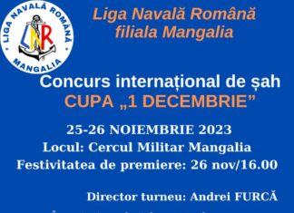 Concursului Internațional de Șah ”Cupa 1 Decembrie”, la Cercul Militar Mangalia