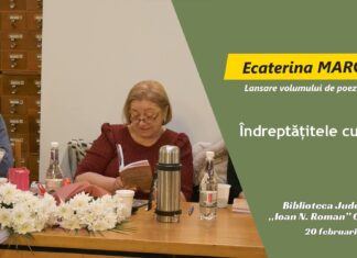 (video) Lansarea volumului de poezie ,,Îndreptățitele cuvinte’’ al poetei Ecaterina Marga, , la Biblioteca Județeană „Ioan N. Roman” Constanța