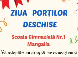 Școala Gimnazială Nr.1 Mangalia vă invită la „Ziua Porților Deschise”