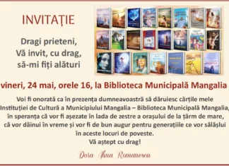 Romanciera Dora Alina Romanescu donează Bibliotecii Municipale Mangalia 17 volume din ediția sa de colecție