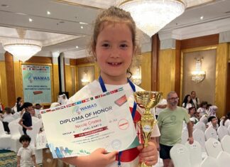 Felicitări, Nicole! Elevă în clasa I la Liceul Teoretic „Callatis”, Nicole Cristea a obținut titlul de „Champion” la Olimpiada Internațională de Aritmetică mentală din Dubai