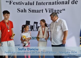 VIDEO: Sofia Danciu, Carla Maria Cuvinciuc și Lucas-Marian Cara, trei dintre șahiștii premiați la Festivalul Internațional de Șah “Smart Village”, Mangalia 2024