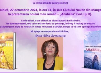 Lansare de carte la Clubul Nautic Mangalia: Dora Alina Romanescu prezintă noul său roman „Anabella” (vol. I și II)
