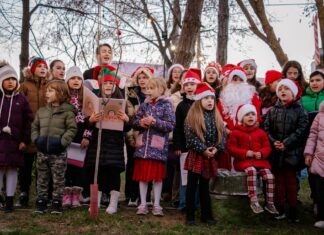 (video) Concert de colinde caritabil la Gradina Culturală Callatis și împodobirea bradului de Crăciun