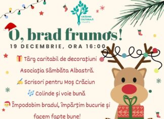 Împodobirea bradului de Crăciun, joi, 19 decembrie, la Grădina Culturală Callatis