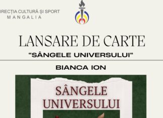 Lansare de carte la Galeria de Artă Mangalia: „Sângele Universului” de Bianca Ion, vineri, 17 ianuarie