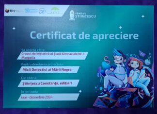 Școala Gimnazială Nr. 1 Mangalia, premiată pentru succesul proiectului “Micii Detectivi ai Mării Negre”