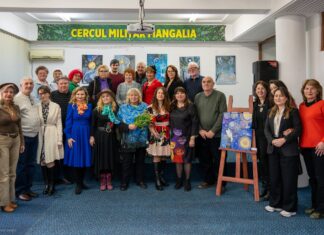 (video) Expoziția de pictură ”Galaxia ninsorilor albastre”, semnată de artista Silvia Carmen Cântea