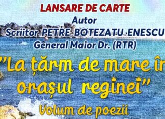 Lansare de carte la Clubul de Artă și Cultură „Solteris”: „La țărm de mare în orașul reginei”, o nouă apariție semnată de general maior (rtr.) dr. Petre Botezatu Enescu