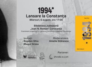 Mugur Grosu își lansează micro-romanul „1994” la Biblioteca Județeană Constanța