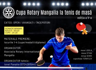 Cupa Rotary Mangalia la tenis de masă – ediția a V-a, o nouă provocare sportivă pentru pasionații de ping-pong