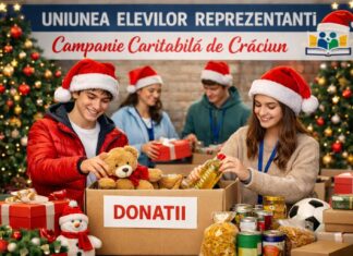 Uniunea Elevilor Reprezentanți dă startul campaniei caritabile de Crăciun, în sprijinul familiilor aflate în dificultate